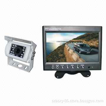 Car reverse camera system with 7-inch monitor with car cameras for farm tractor